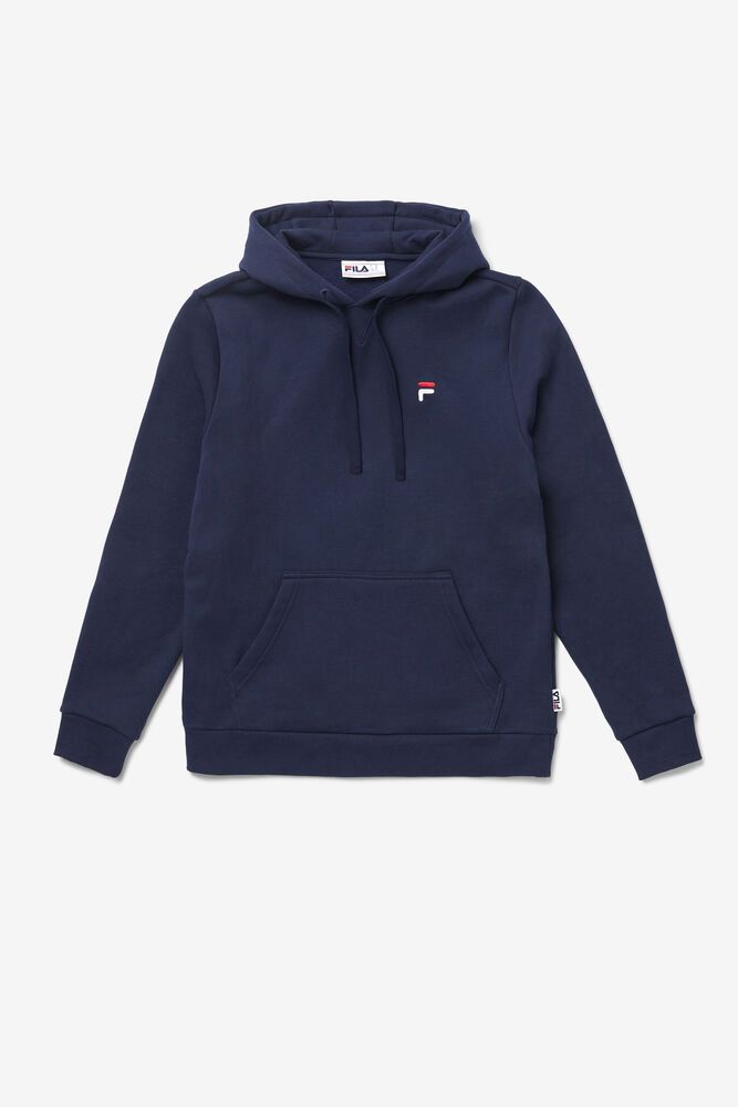 Fila Luka Navy Hoodie Mens - NZ 89361-PVFT